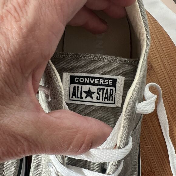 Converse Chuck Taylor All Star Ox Egret Gray Women’s 9 Canvas Low Top Sneakers - Picture 7 of 9